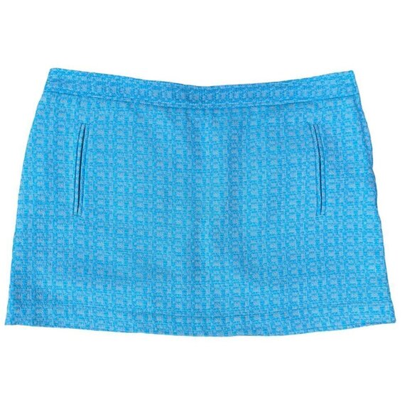 QMack Womens Mini Skirt Size XL Blue Western Preppy Academia Bold Y2K - Picture 1 of 7